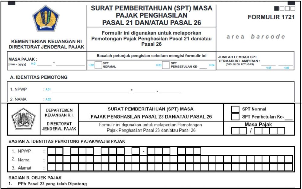 SPT Bulanan PPh - Penghasilan Perusahaan kurang dari Rp 100 Juta per Bulan