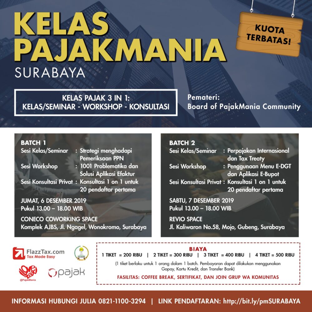 Pendaftaran Kelas PajakMania Surabaya (Full Seat) - Gambar 2