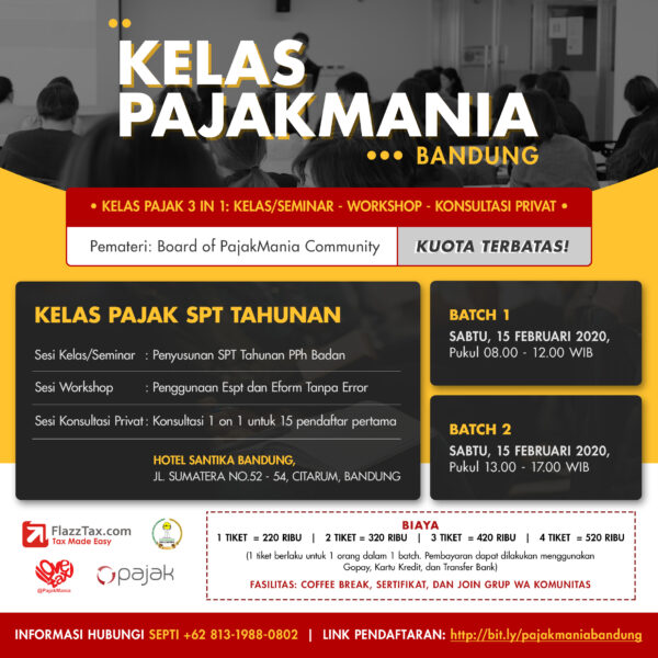 Pendaftaran Kelas PajakMania Bandung