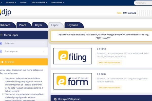 Tata Cara Lapor SPT Secara Online